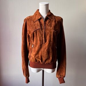 Vintage YSL brown suede jacket